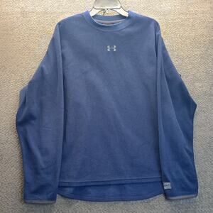Under Armour Men’s Blue Fleece Crewneck Sweatshirt Size Medium Soft Warm Layer